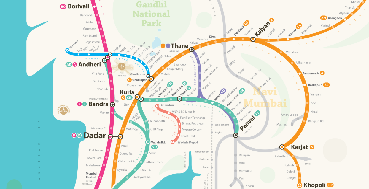 Mumbai Transit Map — Curve